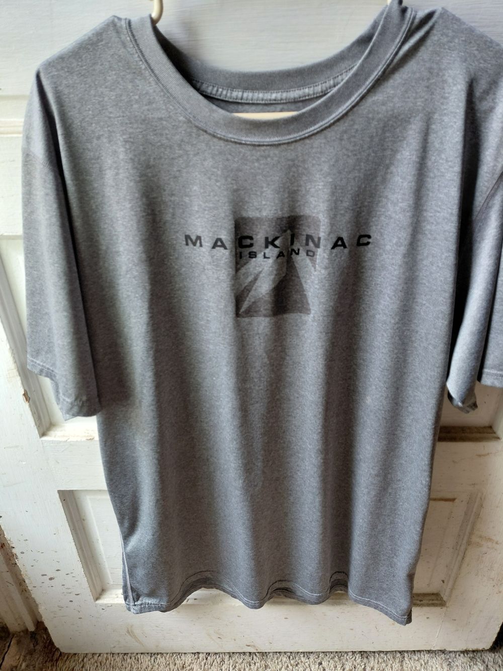 Men's Gray Poly Graphic Tee